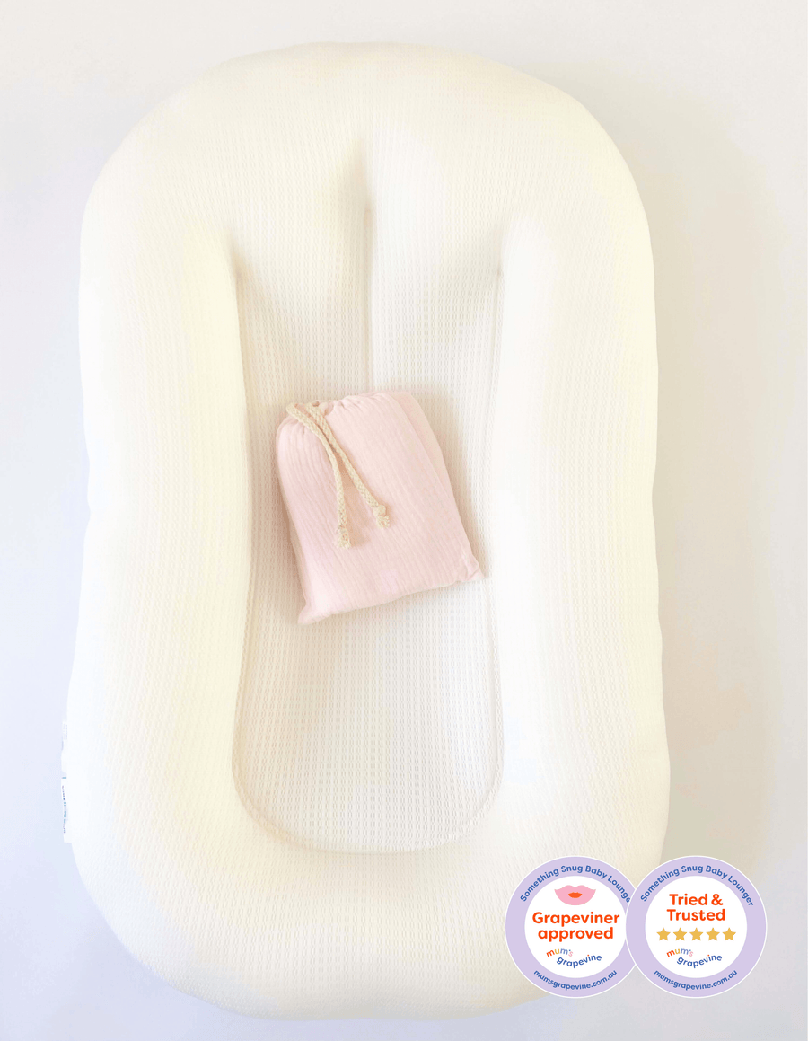 soft pink baby lounger