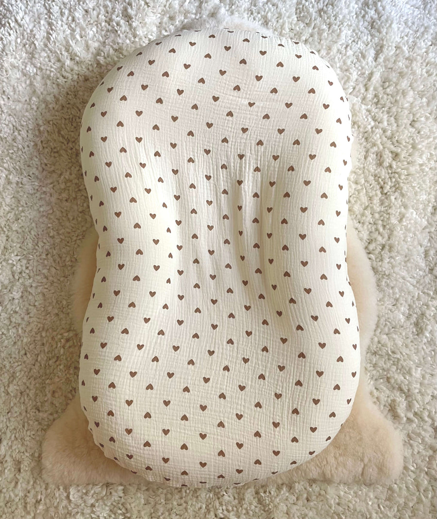 soft hearts baby lounger cover