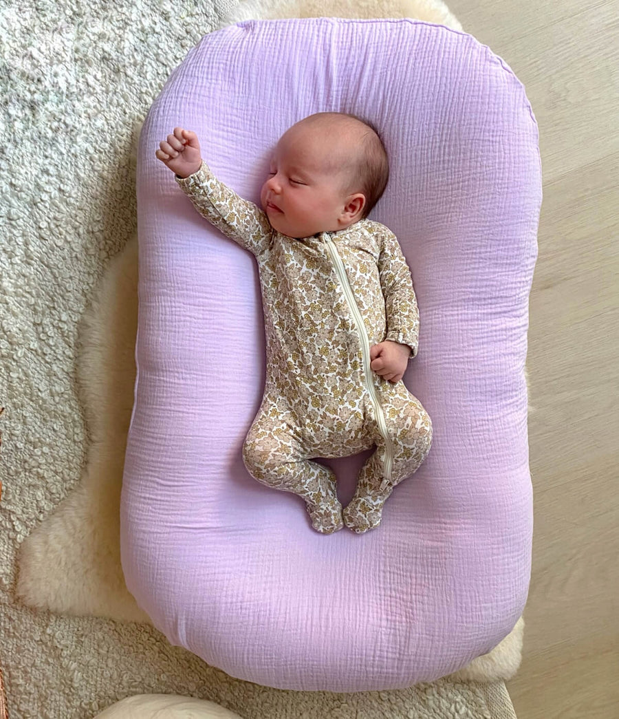 lilac baby lounger