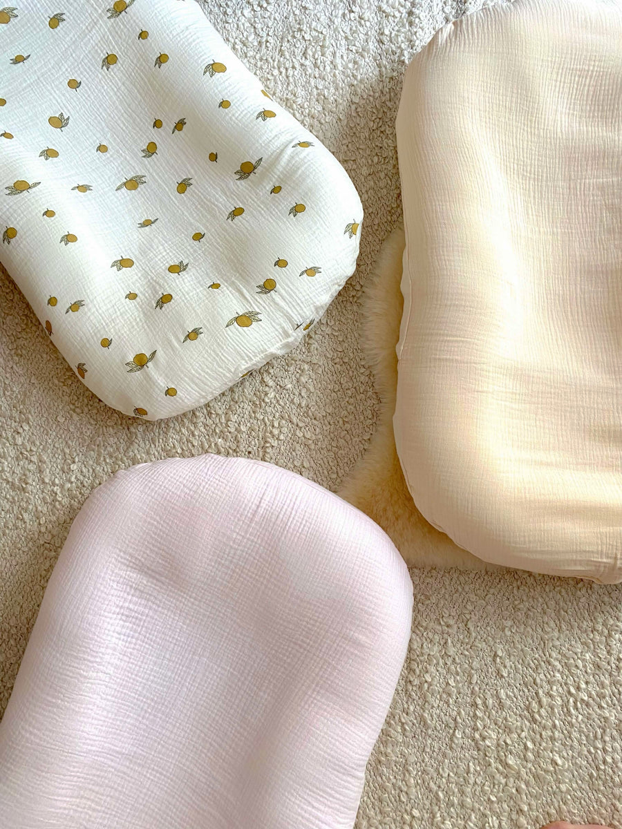 soft pink baby lounger